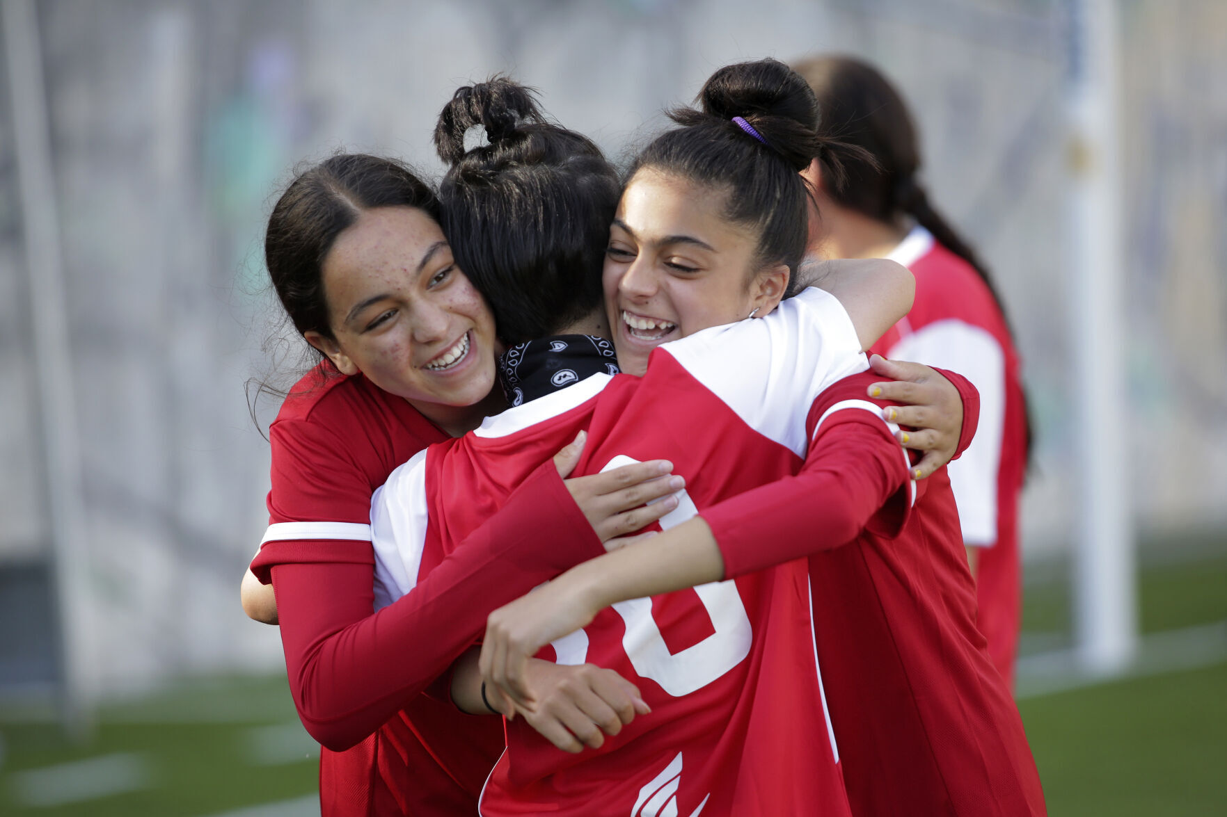 APTOPIX Portugal Afghanistan Girls Soccer Team